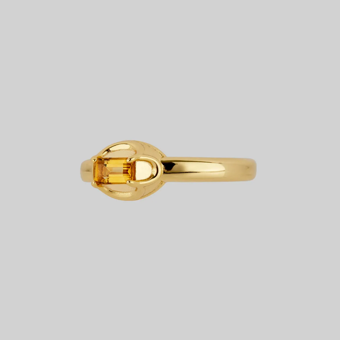 ELIZABETH. Citrine Tudor Ring - Gold