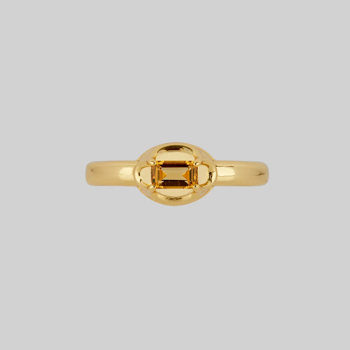 ELIZABETH. Citrine Tudor Ring - Gold