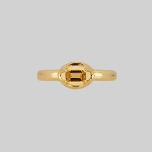 ELIZABETH. Citrine Tudor Ring - Gold