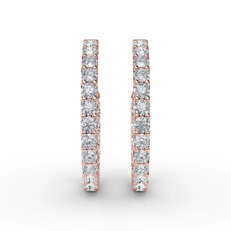 Fana 4.1ct Diamond Hoop Earrings