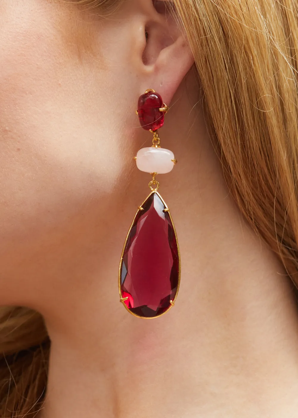 Francesca Earrings Hot Pink
