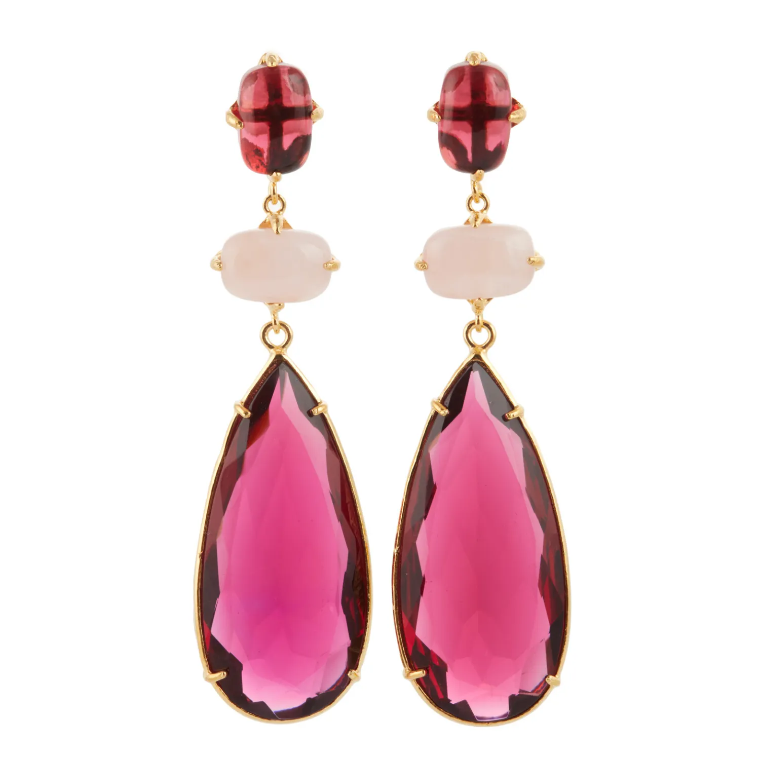 Francesca Earrings Hot Pink