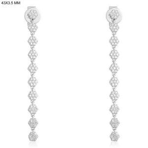 Glistening Drops Diamond Halo Earrings