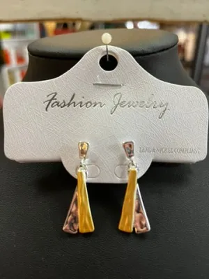 Gold & Silver Stick Earrings (Only 1 Pair Left!)
