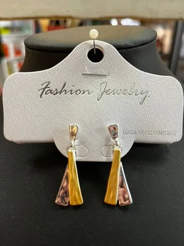 Gold & Silver Stick Earrings (Only 1 Pair Left!)