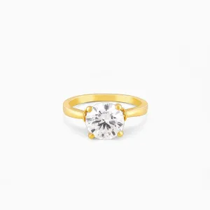 Golden Zircon Ring