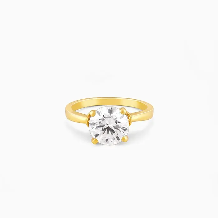 Golden Zircon Ring