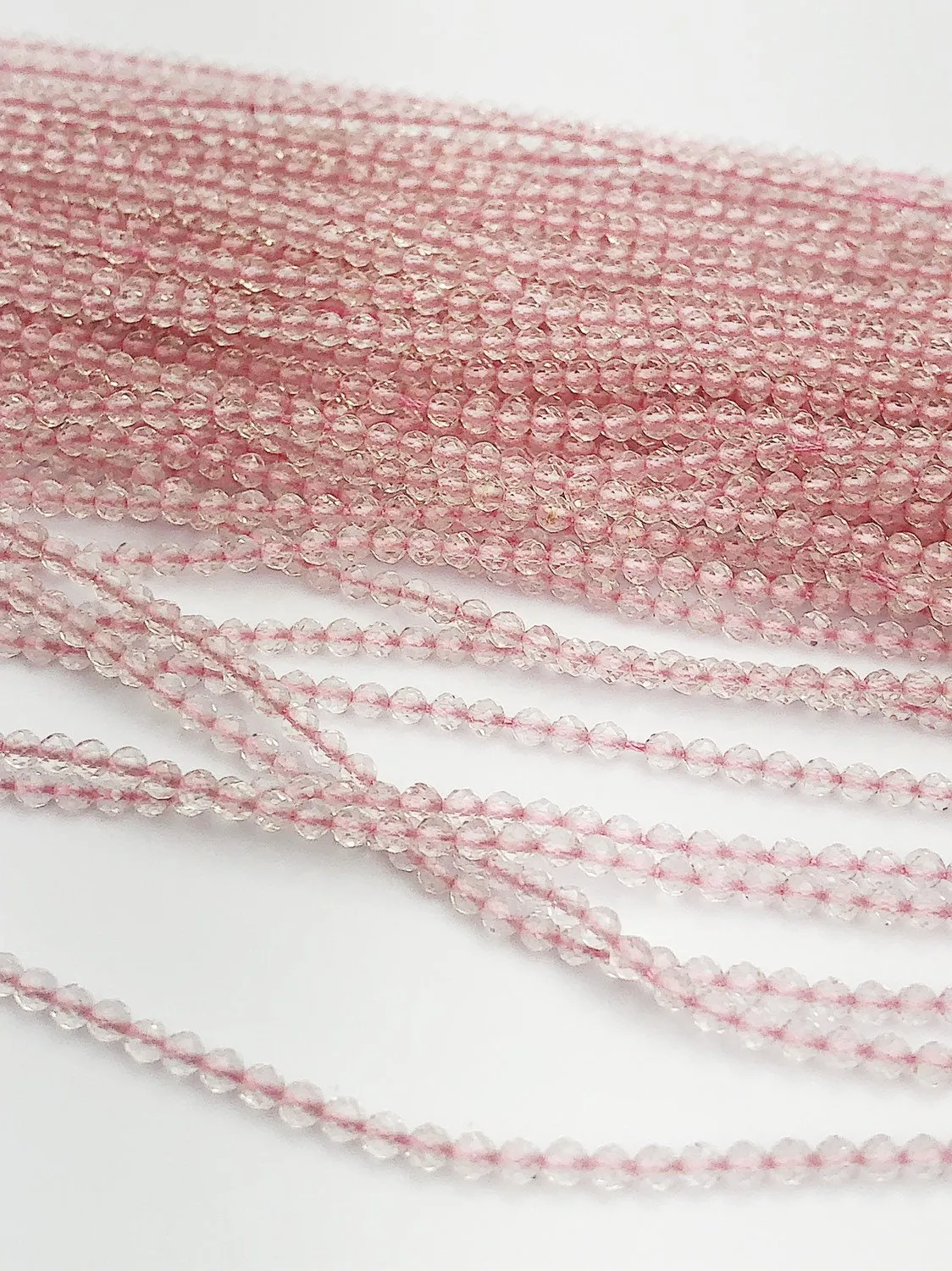 HALF OFF SALE - Rose Quartz Gemstone Beads, Full Strand, Semi Precious Gemstone, 13"