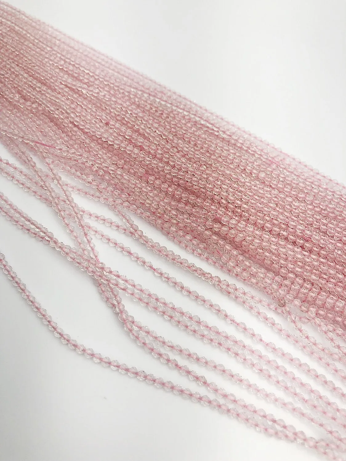 HALF OFF SALE - Rose Quartz Gemstone Beads, Full Strand, Semi Precious Gemstone, 13"