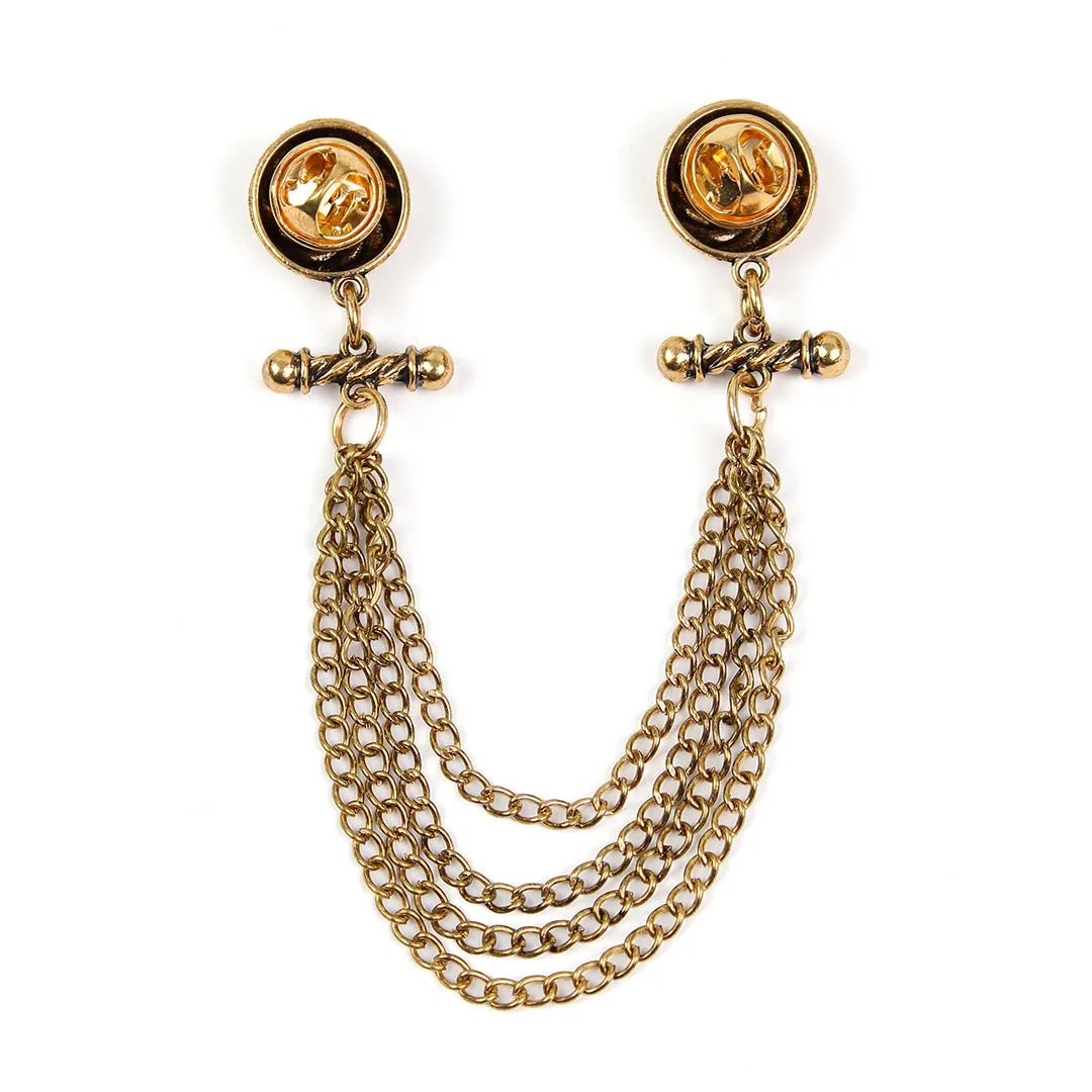 Kavove Twin Hoops Golden Colour Brooch