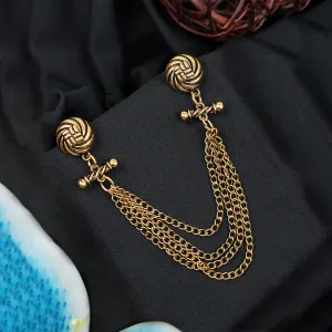 Kavove Twin Hoops Golden Colour Brooch