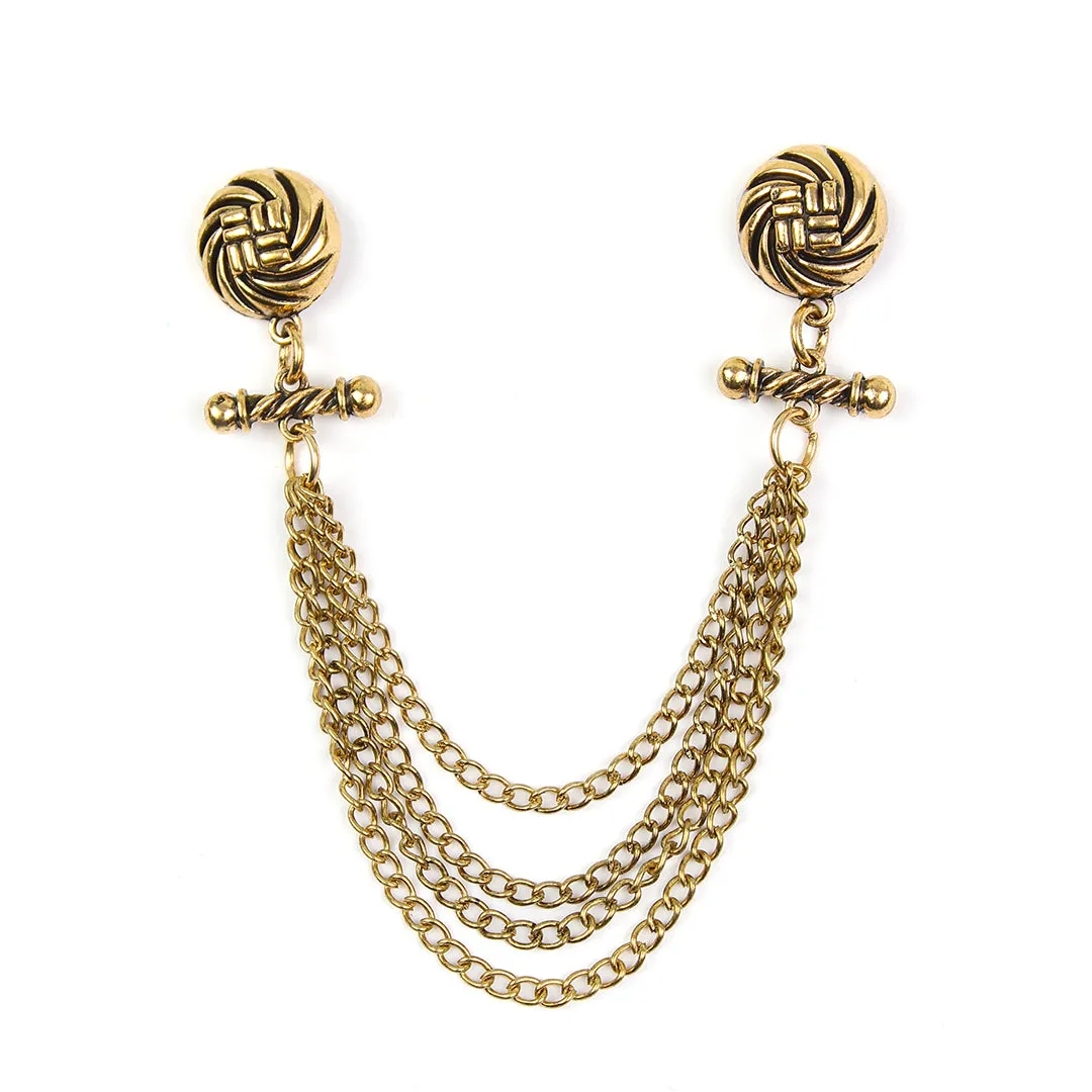 Kavove Twin Hoops Golden Colour Brooch