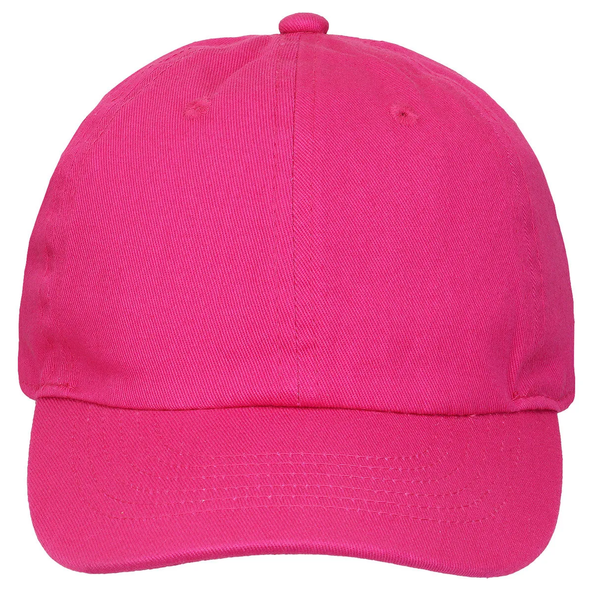 Kids Baseball Cap Cotton Adjustable Size - Hot Pink