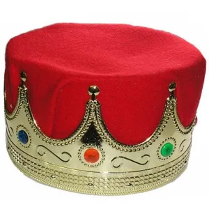 King's Costume Crown Gold with Red Insert