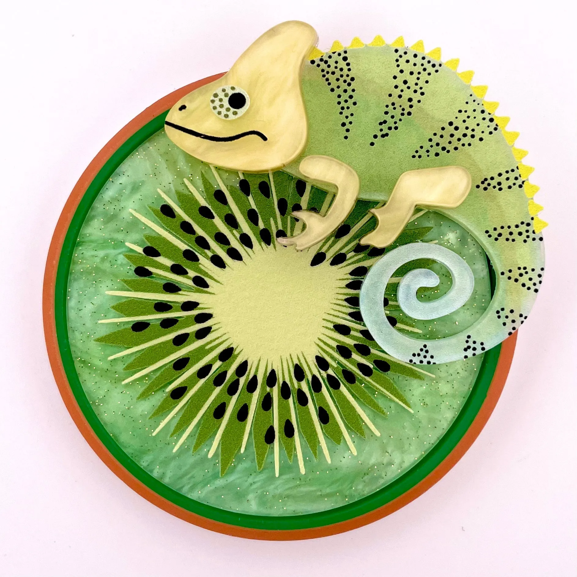 Kiwi 🥝 fruit - Brooch - Set of 4