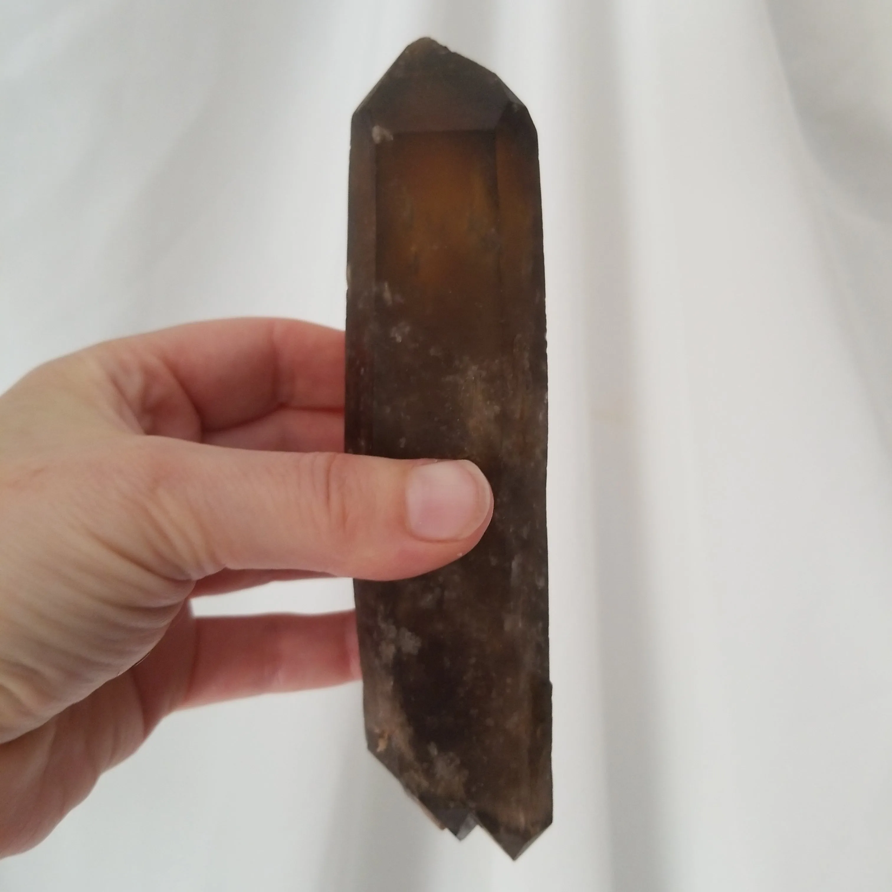 Large 6" Double Terminated Natural Citrine, Crystal Wand, Citrine Quartz From Mansa, Zambia, Citrine Points