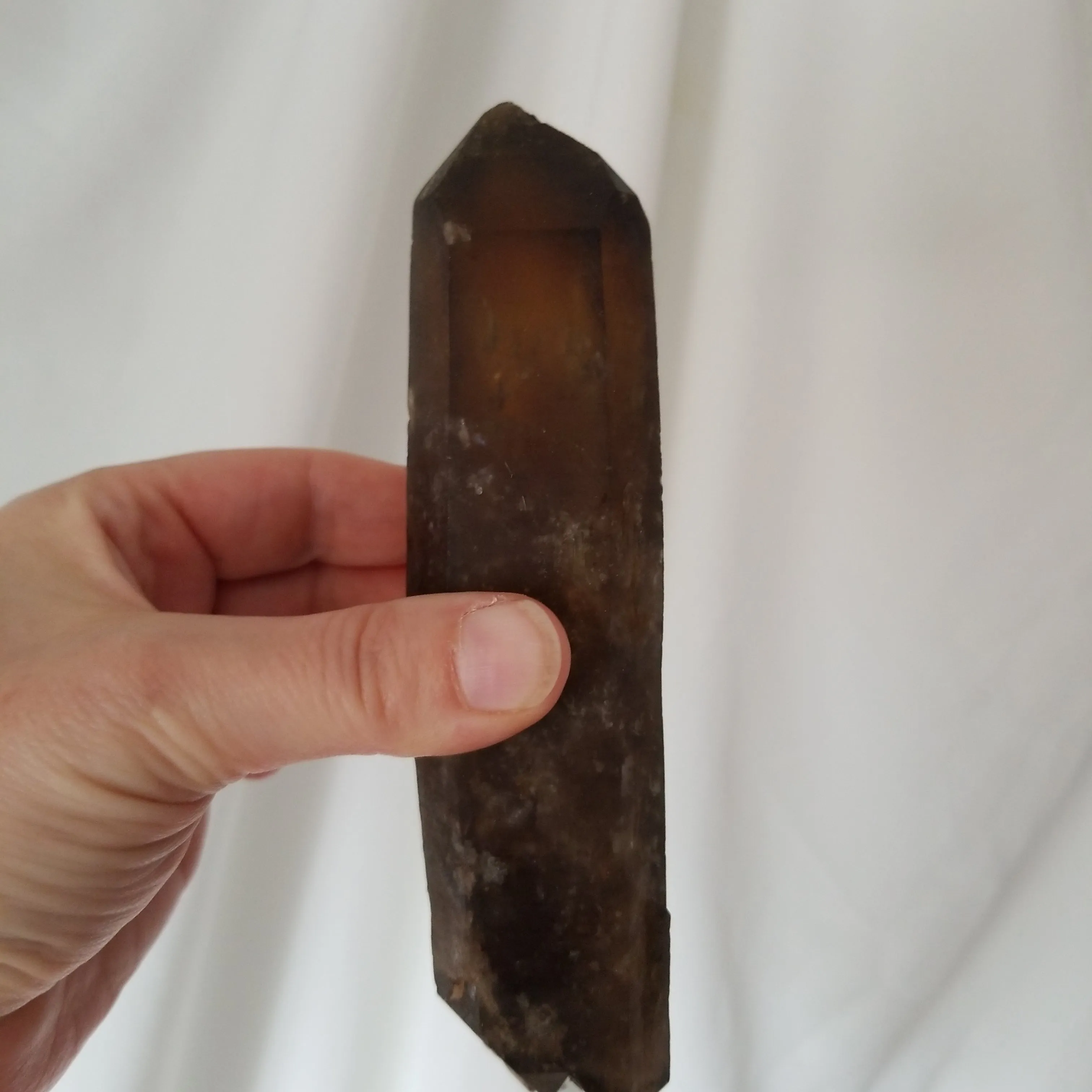 Large 6" Double Terminated Natural Citrine, Crystal Wand, Citrine Quartz From Mansa, Zambia, Citrine Points