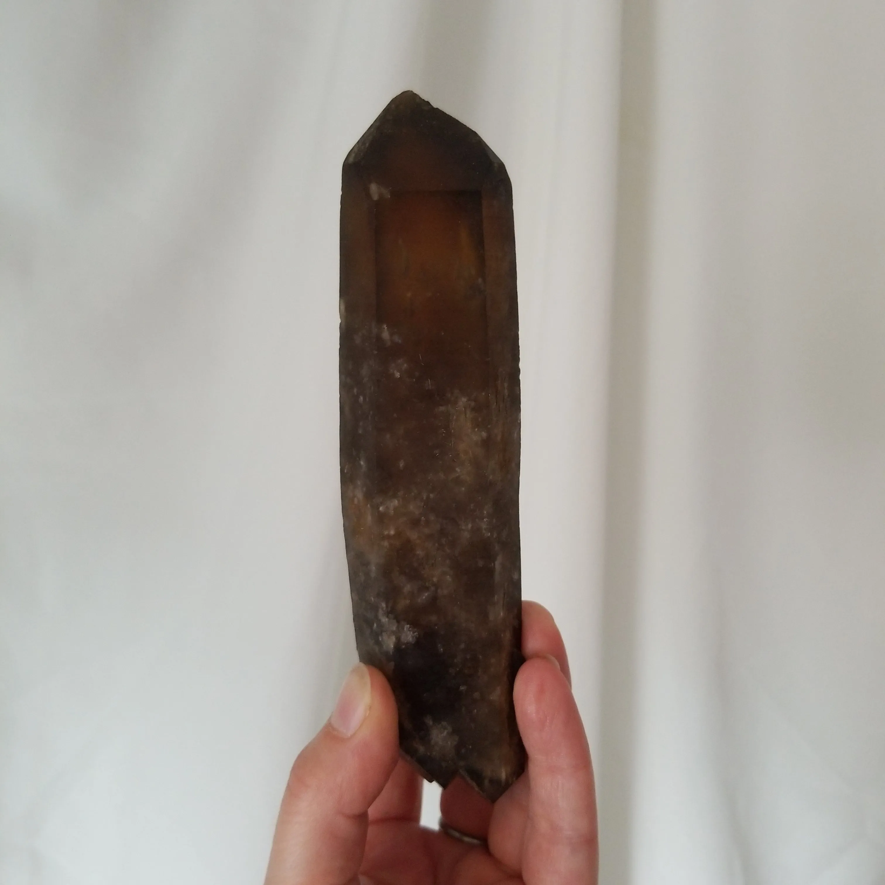 Large 6" Double Terminated Natural Citrine, Crystal Wand, Citrine Quartz From Mansa, Zambia, Citrine Points