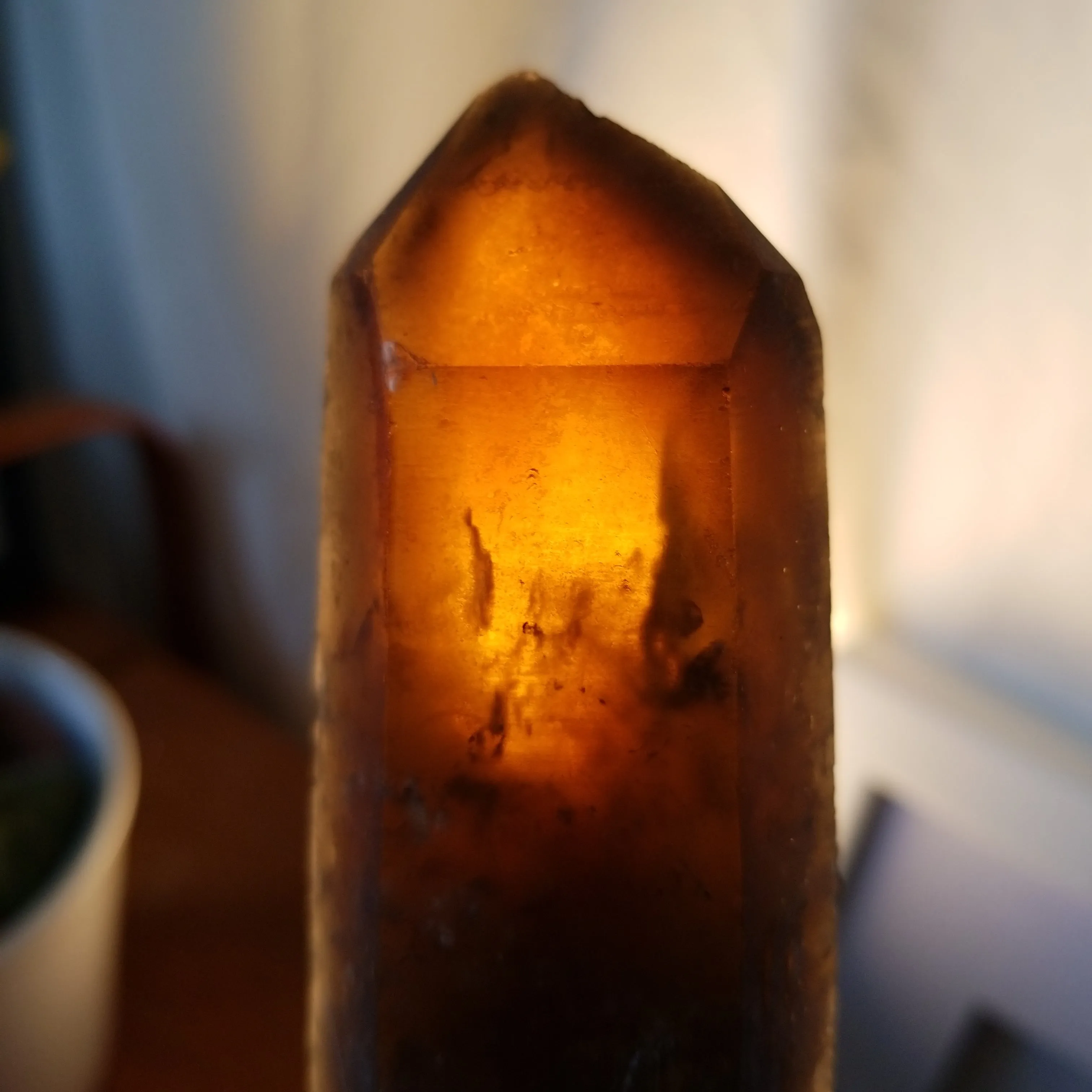 Large 6" Double Terminated Natural Citrine, Crystal Wand, Citrine Quartz From Mansa, Zambia, Citrine Points