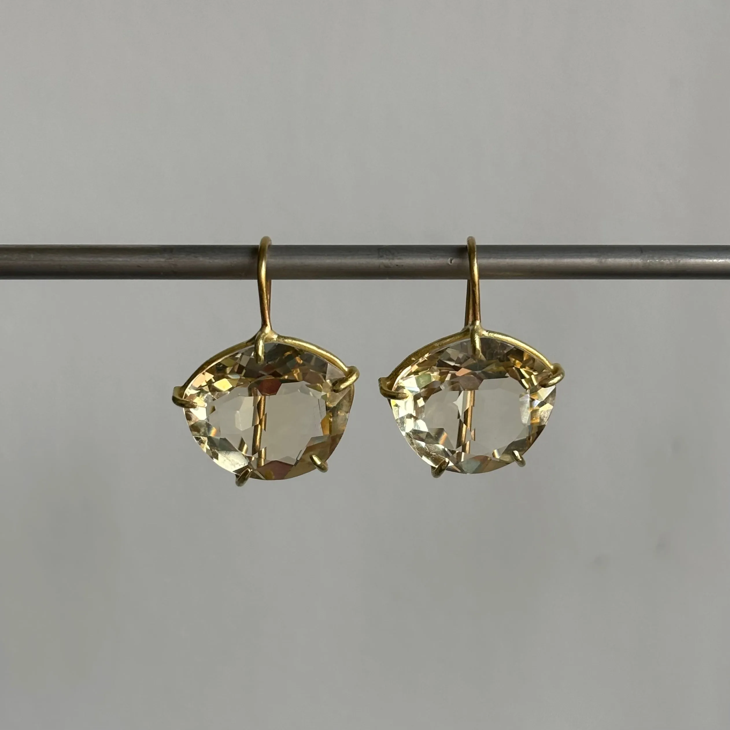 Lemon Citrine Petal Earrings