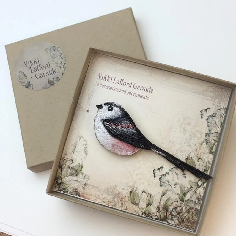 Long Tailed Tit Brooch