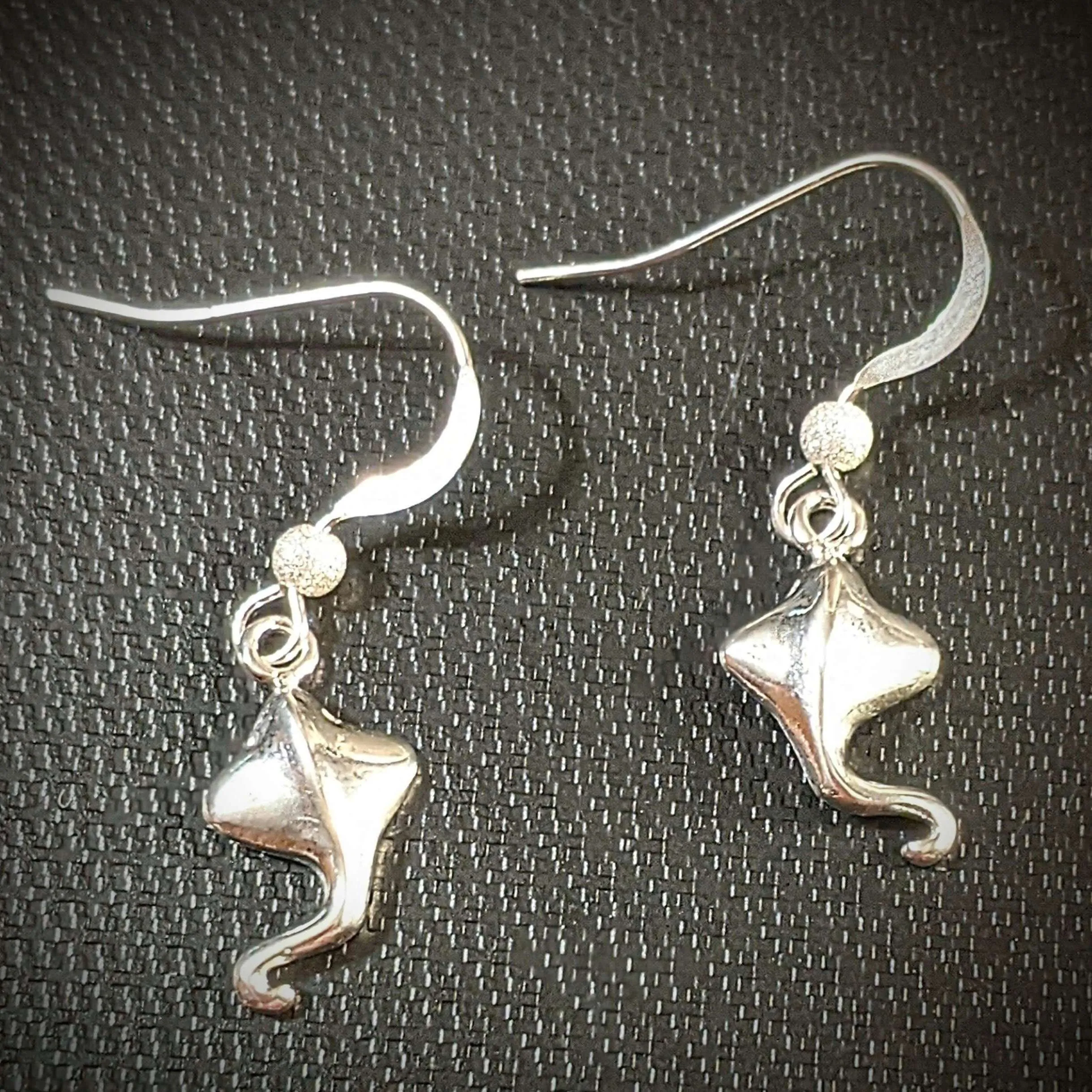 Manta Ray Sterling Silver dangle earrings