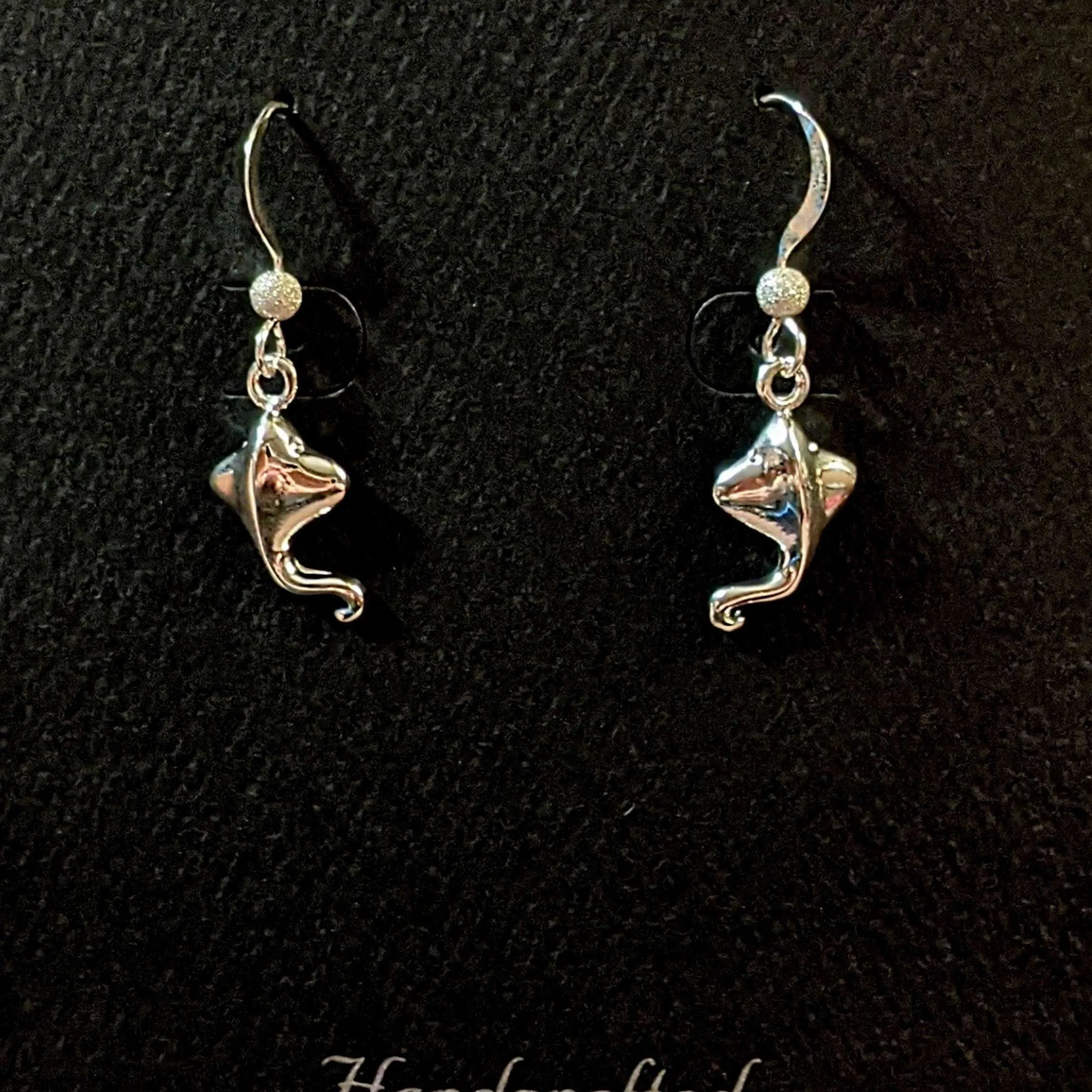 Manta Ray Sterling Silver dangle earrings