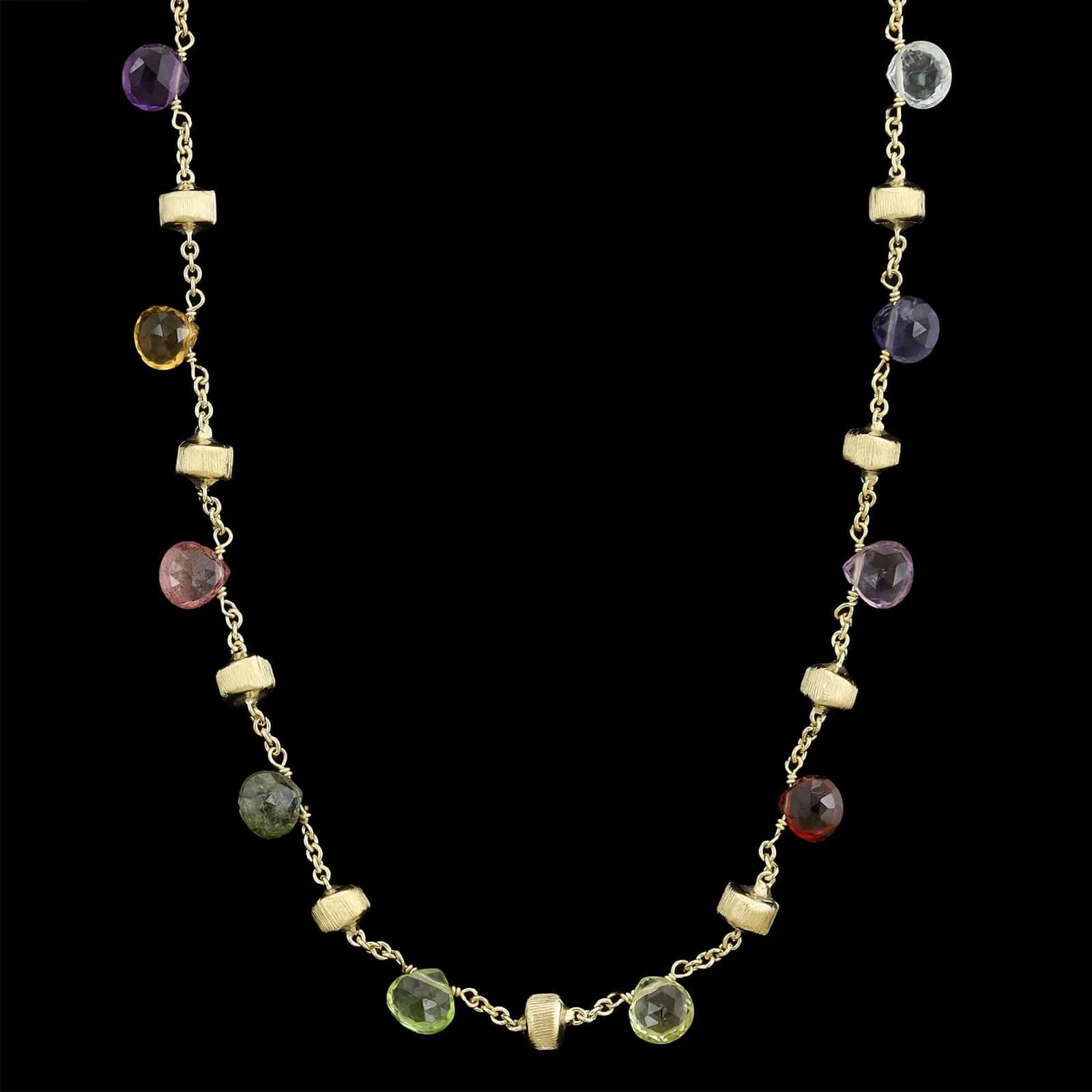 Marco Bicego 18K Yellow Gold Estate Gemstone Paradise Necklace