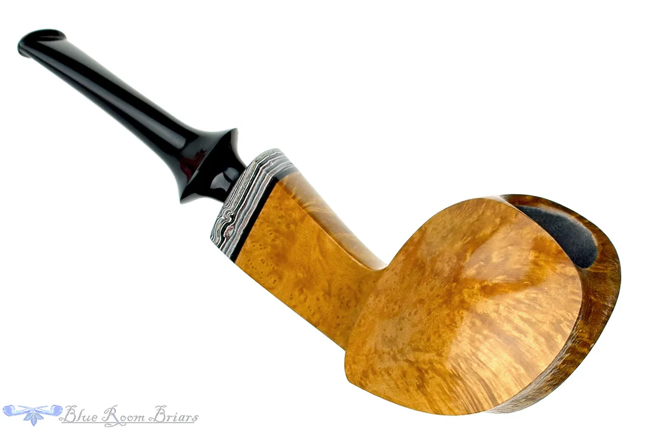 Marinko Neralić Pipe Partial Sandblast Blowfish with Fordite