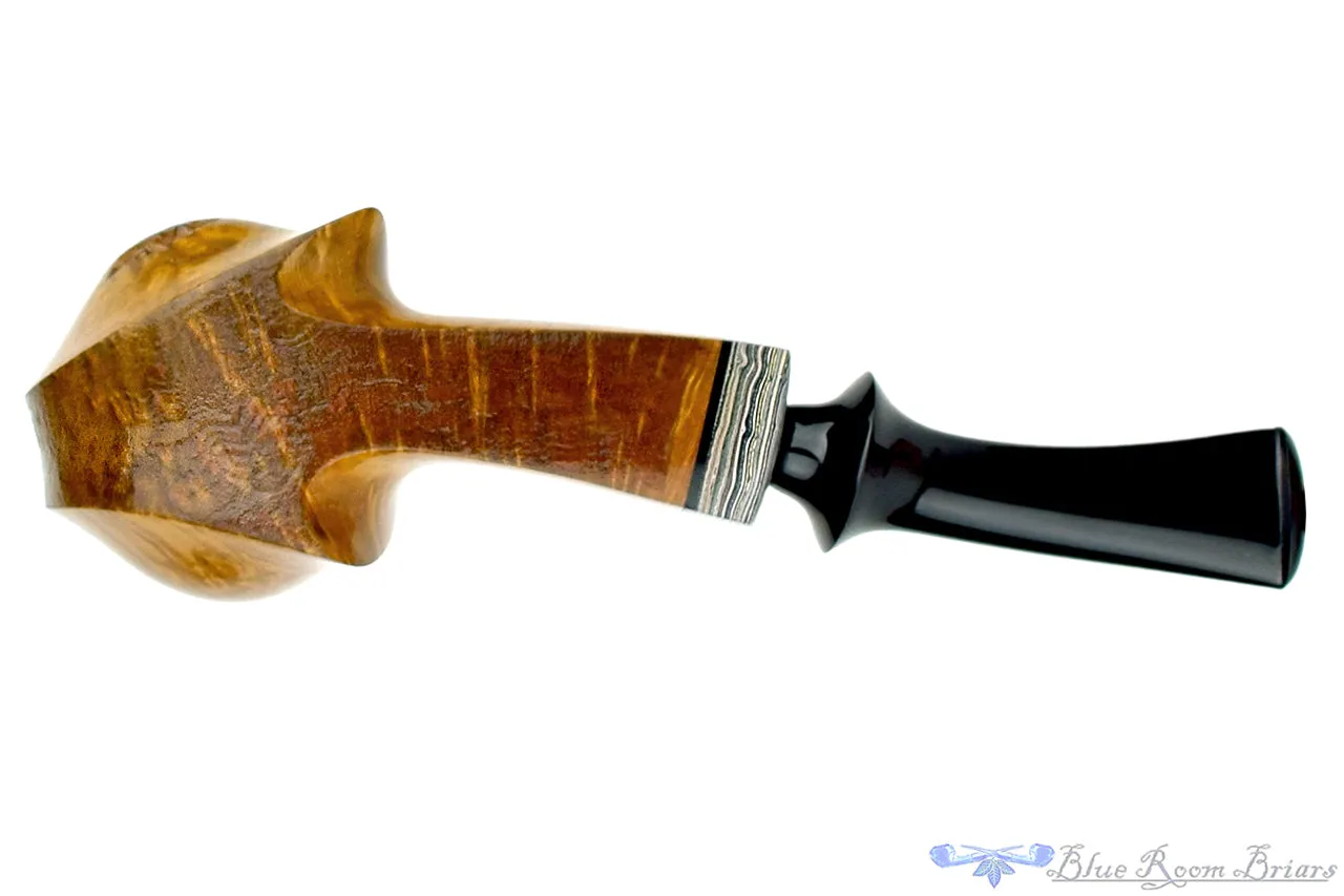 Marinko Neralić Pipe Partial Sandblast Blowfish with Fordite