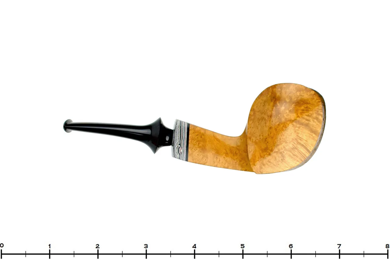 Marinko Neralić Pipe Partial Sandblast Blowfish with Fordite