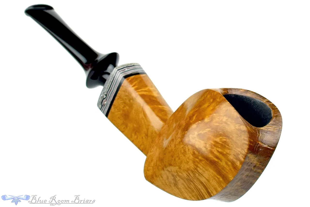 Marinko Neralić Pipe Partial Sandblast Blowfish with Fordite