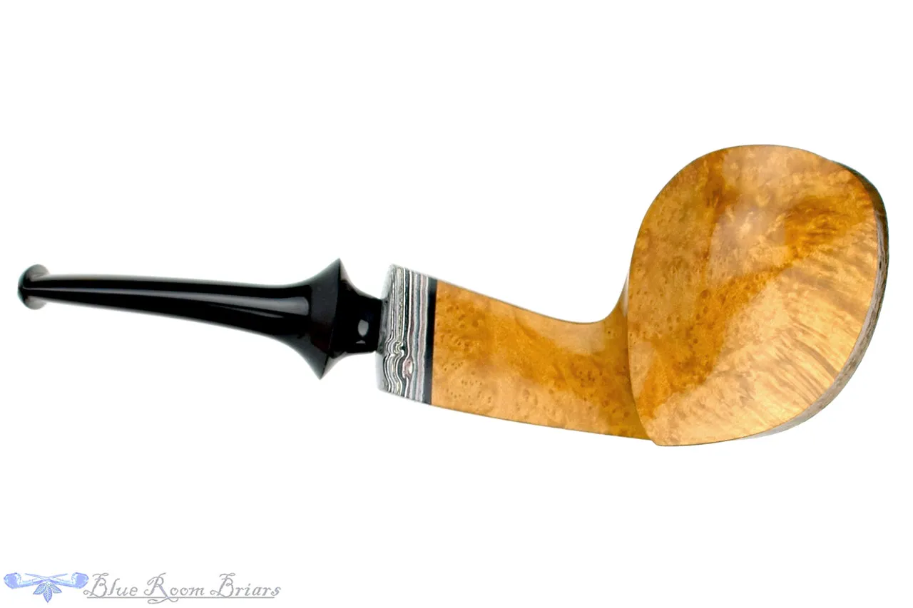 Marinko Neralić Pipe Partial Sandblast Blowfish with Fordite