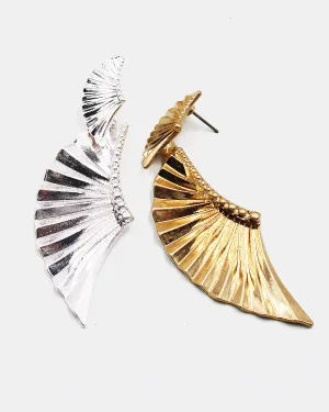 Metal Wing Dangle Earrings