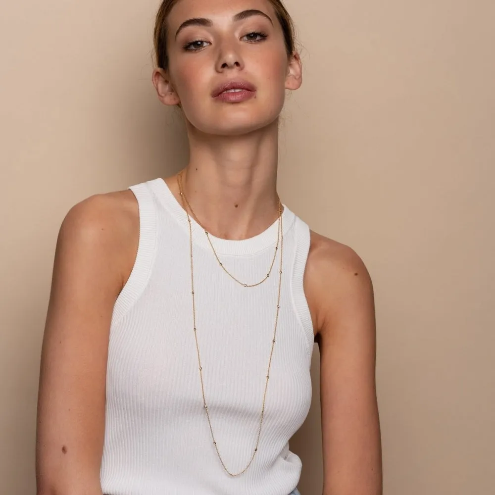 Milano CZ Necklace - Gold - 3978ZY/90