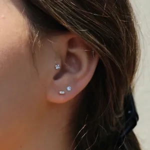 Mini Diamond Marquise Stud Earrings