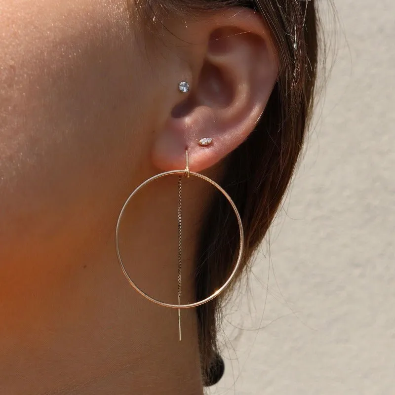 Mini Diamond Marquise Stud Earrings