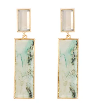 Mint Shell Bar Earring