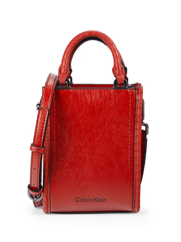 Moon Calvin Klein Crossbody Bag in Ruby Red