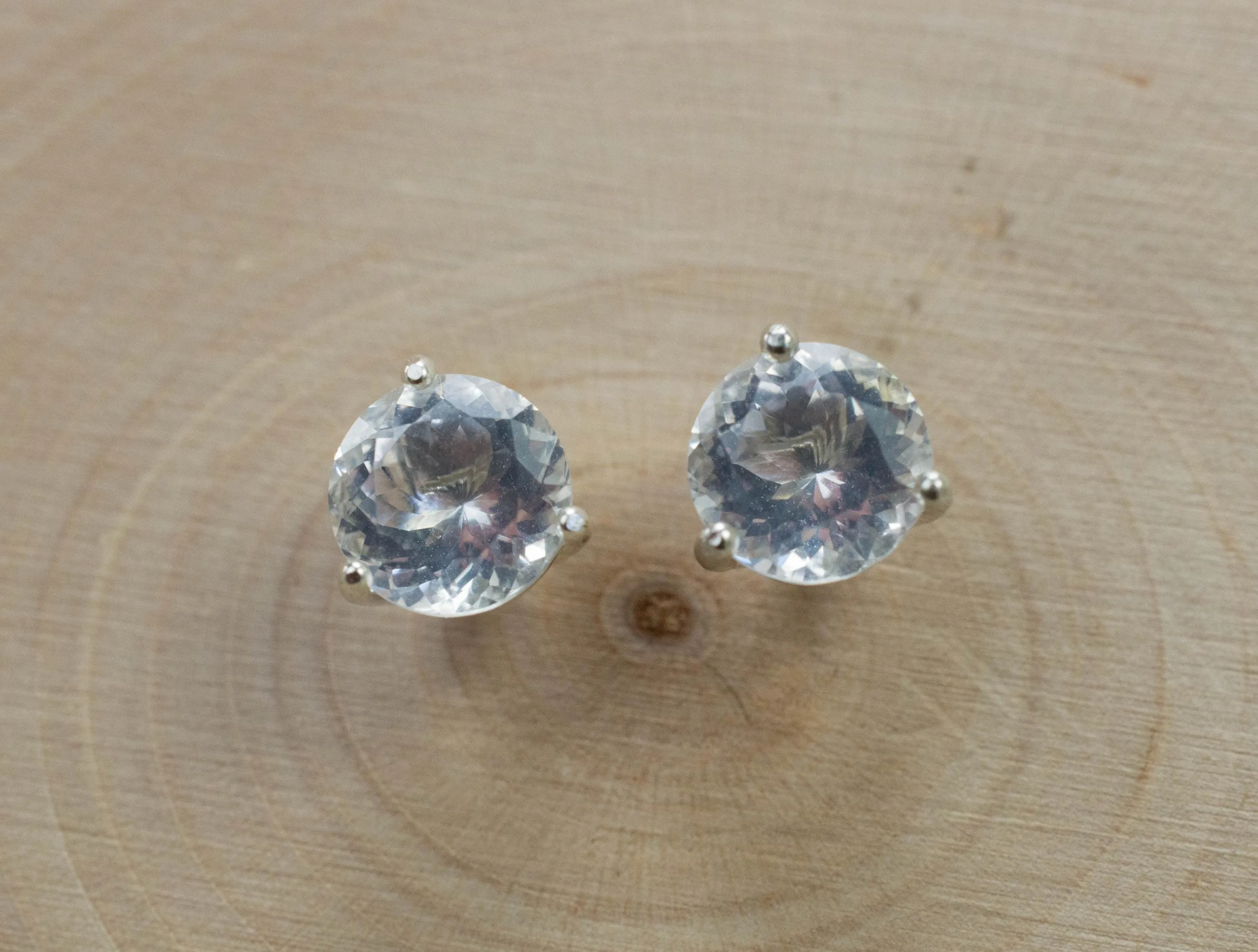 Moon Quartz Earrings, Genuine Untreated Brazilian Quartz; 2.430cts