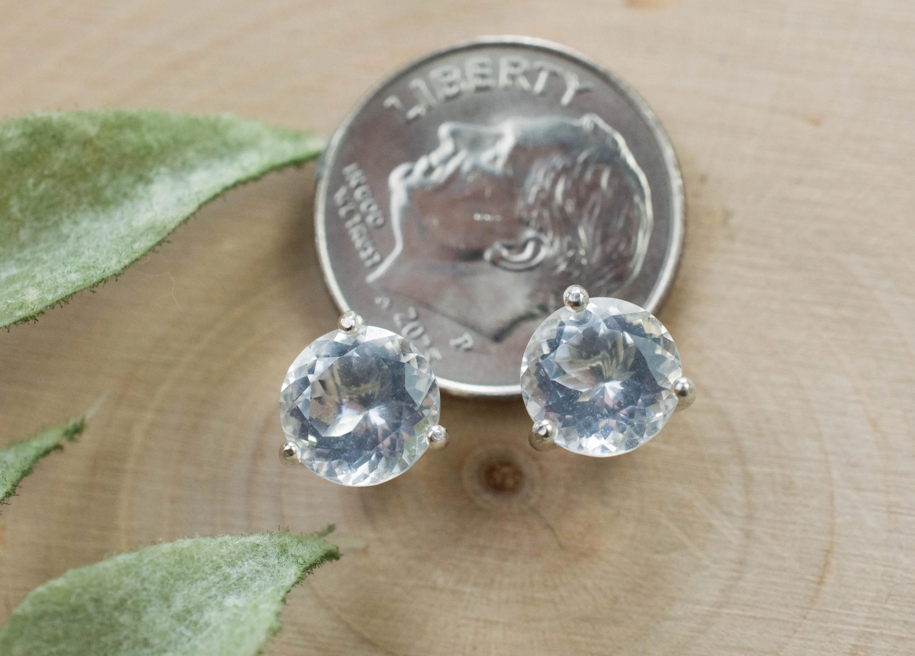 Moon Quartz Earrings, Genuine Untreated Brazilian Quartz; 2.430cts