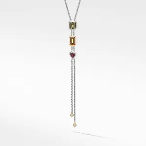 Novella Y Necklace with Citrine and 18K Yellow Gold