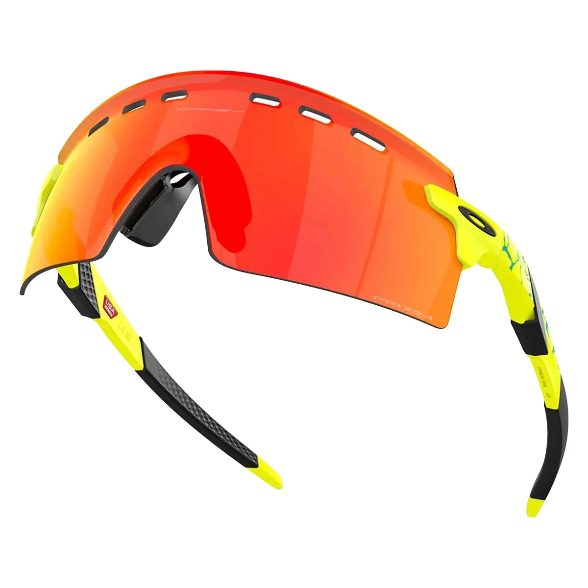 OAKLEY Encoder Strike Vented Eyewear Inner Spark - Matte Tennis Ball Yellow Prizm Ruby