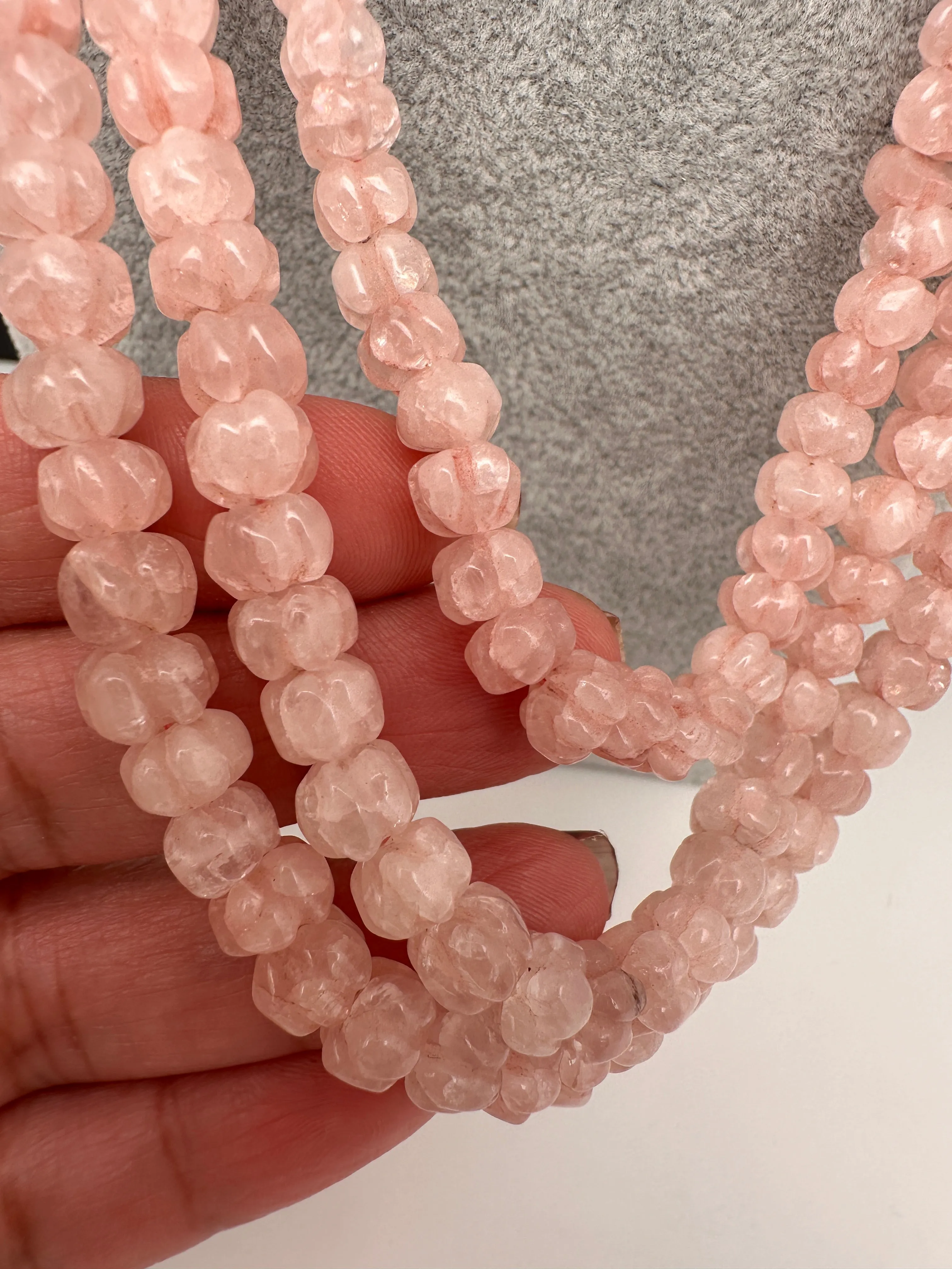 Pink pumpkin Beads