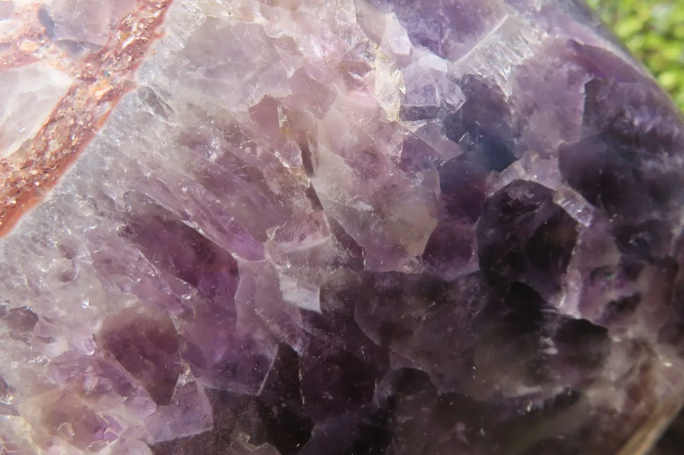Polished Smokey Chevron Amethyst Standing Free Form x 1 From Madagascar