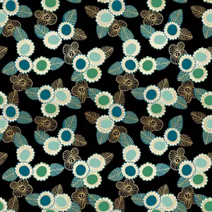 Purl - Ruby Star Society- RSS by Sarah Watts - Embroidered Floral Black - RS2036