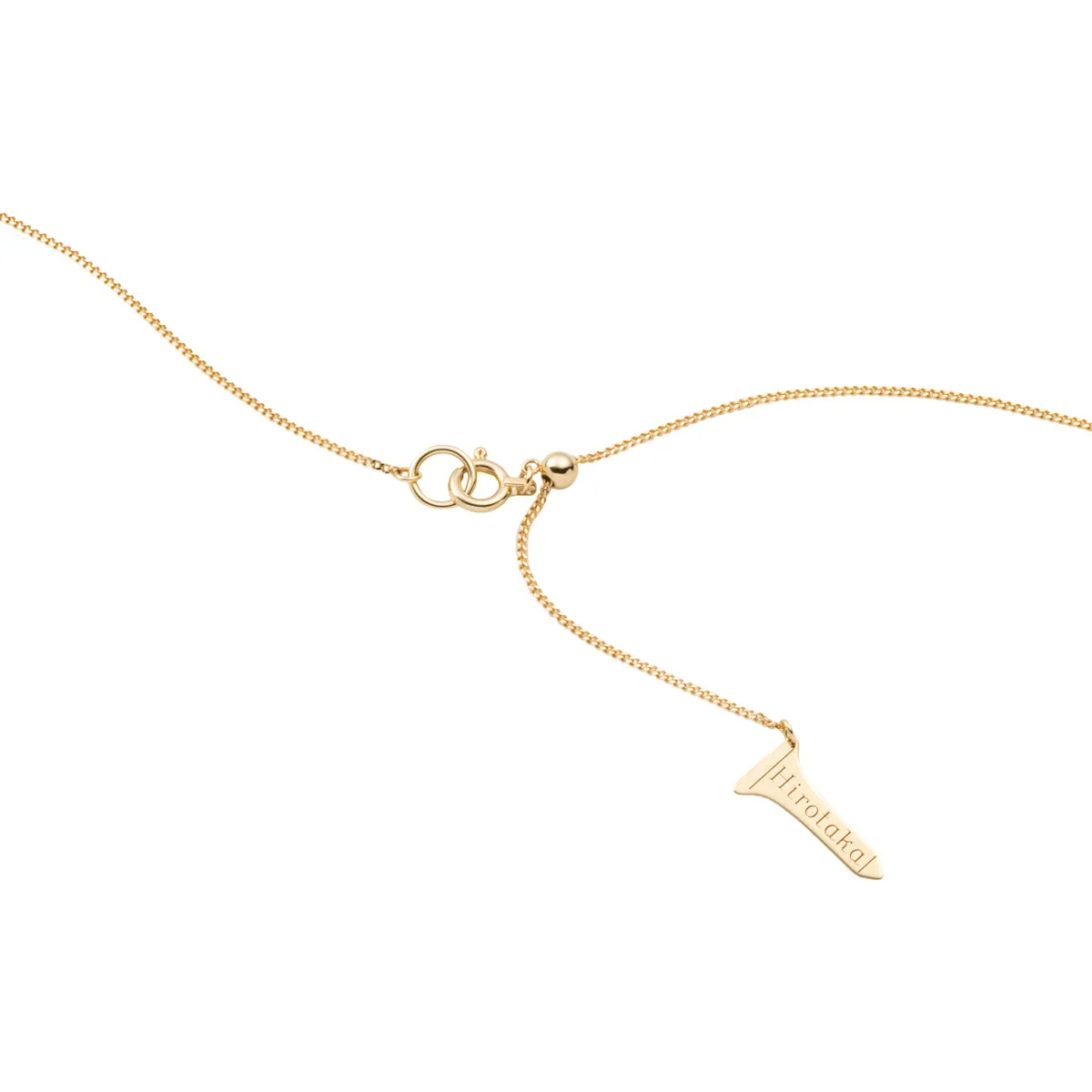 "Drosera" Black and White Diamond Long Bar Necklace