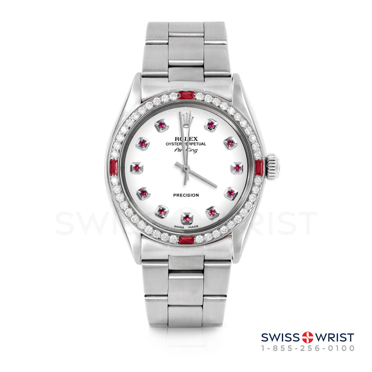 Rolex Air King 34mm | 5500-SS-WHT-RBY-AM-4RBY-OYS