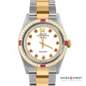 Rolex Air King 34mm | 5500-TT-WHT-STRR-4RBY-OYS