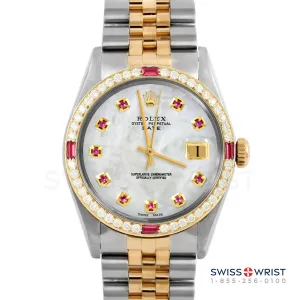 Rolex Date 34mm | 1500-TT-WMOP-RBY-AM-4RBY-JBL